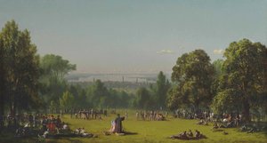 Sunday Morning in the Camp of the Seventh Regiment by Sanford Robinson Gifford
